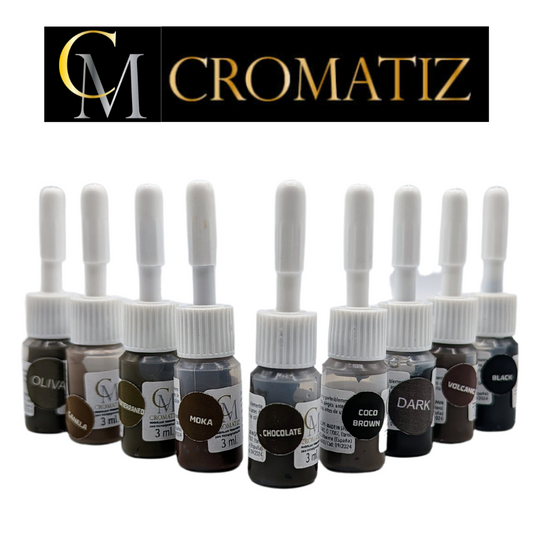 Pigmento Kit de Cejas Microblading CROMATIZ® - 9 unidades de 3 ml