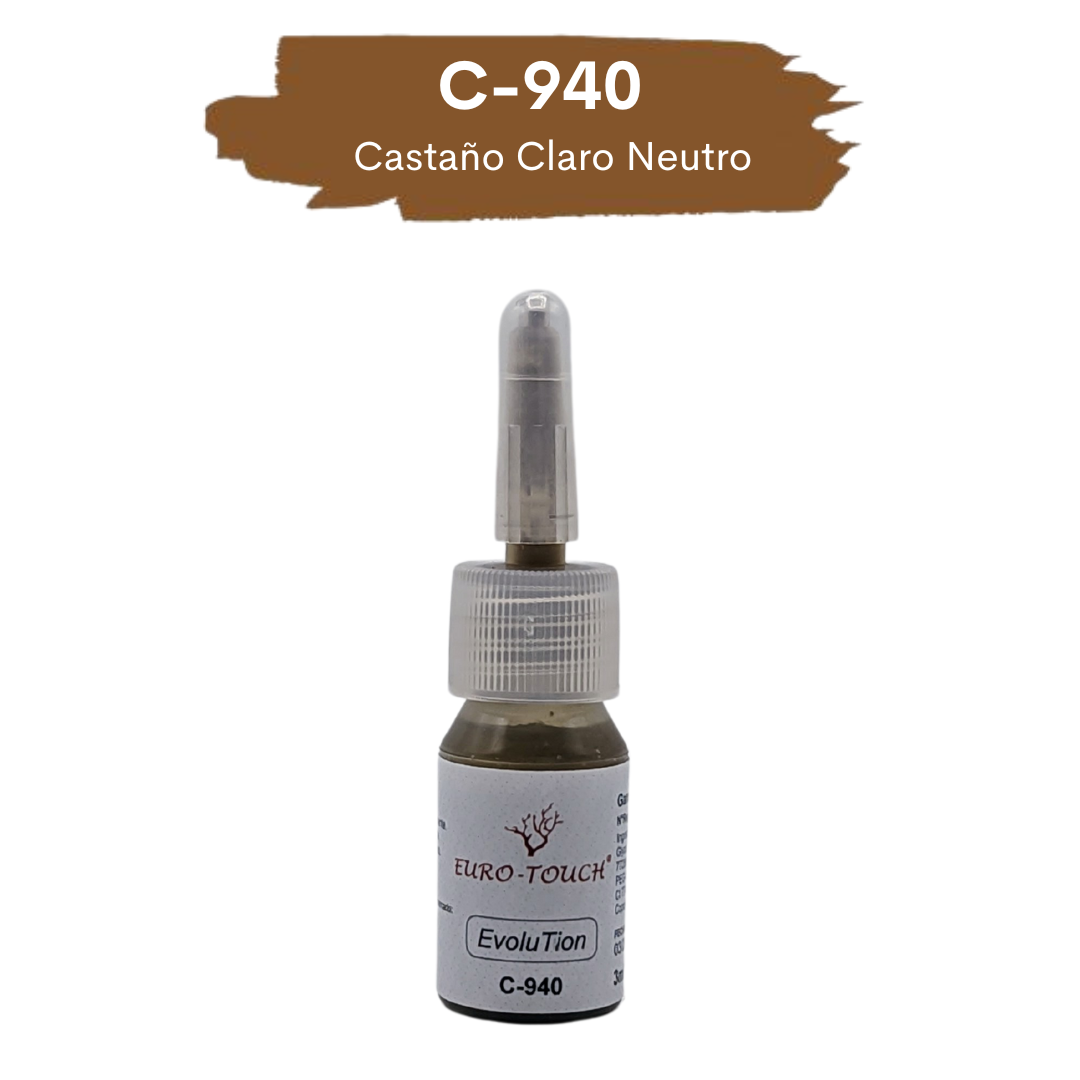 Pigmento C33 Castanho Claro Castanho 3ml Euro-Touch